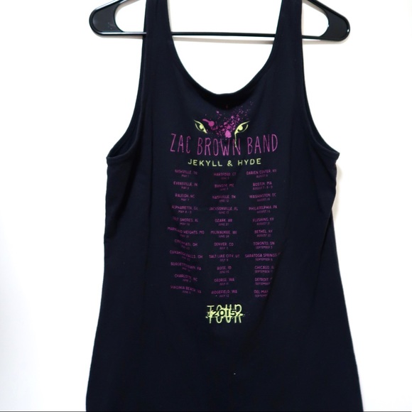 Zac Brown Band 2015 Jekyll and Hyde Concert Tiger Tank XL - Picture 5 of 8
